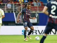 Jair, en un partido con el Eibar.