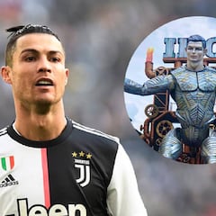 Cristiano es un ídolo en Italia: le convierten en un robot de 20 metros en un carnaval