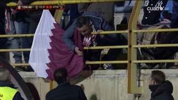 Las cámaras cazan a Simeone charlando con un aficionado de la Cultural