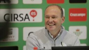 El entrenador del Betis, en rueda de prensa.