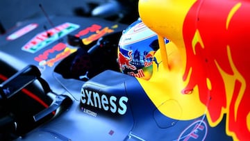 Ricciardo con el Red Bull en Rusia.