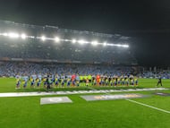 Imagen del Estadio de Balaídos en los prolegómenos del partido de vuelta de la eliminatoria de playoff de la Europa League entre el Celta y el PAOK.