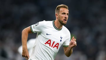 LONDON, ENGLAND - SEPTEMBER 07: Harry Kane of Tottenham Hotspur during the UEFA Champions League group D match between Tottenham Hotspur and Olympique Marseille at Tottenham Hotspur Stadium on September 7, 2022 in London, United Kingdom. (Photo by Marc Atkins/Getty Images)