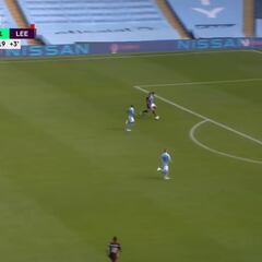 El gol en el 90' a la heroica del Leeds de Bielsa en el Etihad y con uno menos: vean la defensa...