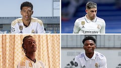 Bellingham, Valverde, Camavinga y Tchoaumeni, el armazón presente y futuro del Real Madrid.