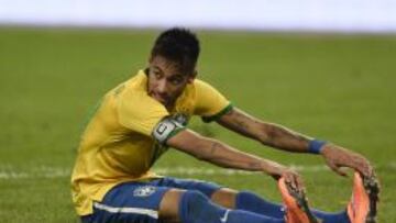 Neymar, durante el partido.