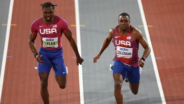 Noah Lyles y Christian Coleman.