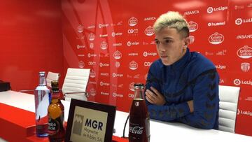 Dani Escriche durante la conferencia de prensa previa a un partido.