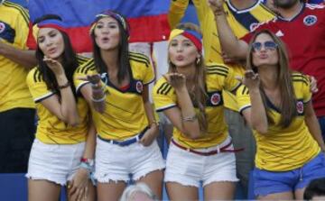 Besos colombianos en el Mundial 2014.