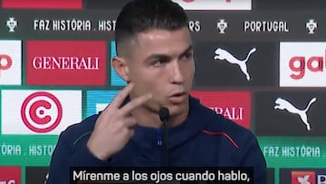 Cristiano Ronaldo, molesto con la prensa de Portugal.