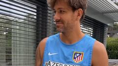 Alessio Cerci con la camiseta de entrenamiento del Atlético.