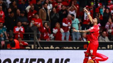  Alexis Vega celebrate this goal 4-1 of Toluca during the 5th round match between Toluca and Leon as part of the Torneo Clausura 2024 Liga BBVA MX at Nemesio Diez Stadium on February 03, 2024 in Toluca, Estado de Mexico,, Mexico.nd match between Toluca and Leon as part of the Torneo Clausura 2024 Liga BBVA MX at Nemesio Diez Stadium on February 03, 2024 in Toluca, Estado de Mexico,, Mexico.