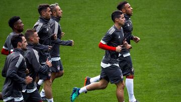 Alaba y James, recuperados, pisan el césped del Bernabéu