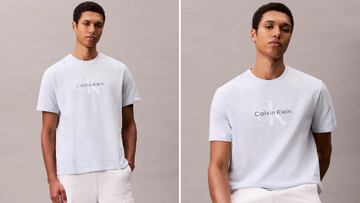 Camiseta básica blanca de Calvin Klein para hombre de oferta en Amazon