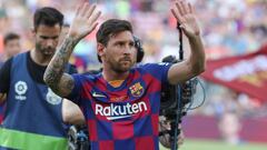 FOOTBALL - JOAN GAMPER TROPHY 2019 - FC BARCELONA v ARSENAL FC
 
 Lionel Messi of FC Barcelona during the Joan Gamper Trophy 2019, football match between FC Barcelona and Arsenal FC on August 04, 2019 at Camp Nou stadium in Barcelona, Spain. - Photo Manue