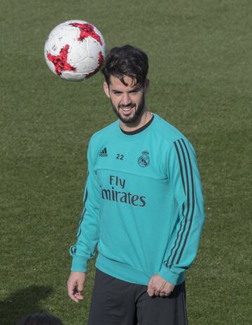 El ojo de Cristiano protagonista en el entrenamiento del Madrid