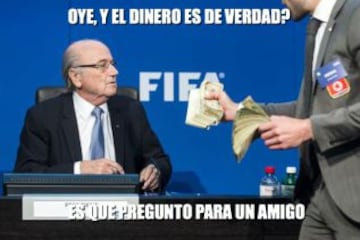 Los memes del 'billetazo' de Blatter