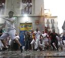 Resumen del segundo encierrro de San Fermín 2018: bajo la lluvia