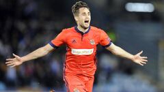 Januzaj celebra un gol en el Real Sociedad-Salzburgo. 