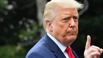 Donald Trump departs the White House in Washington, DC, on July 31, 2020 en route to Florida.