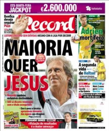 Portadas de la prensa deportiva