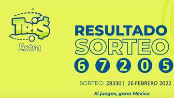 Resultados Lotería Tris Extra hoy: ganadores y números premiados | 26 de febrero