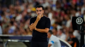 GETAFE (MADRID), 13/08/2023.- El técnico del FC Barcelona Pedri Xavi Hernández durante el partido de la primera jornada de LaLiga que disputan este domingo en el Coliseum Alfonso Pérez. EFE/ Borja Sánchez-trillo