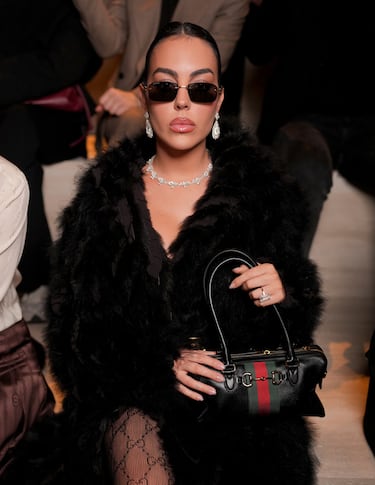 Georgina Rodríguez en el desfile de Gucci de la Semana de la Moda de Milán Otoño 2026.