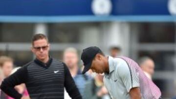 Tiger Woods y su entrenador Sean Foley.