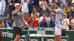 Horacio Zeballos y Marcel Granollers, en Roland Garros.