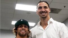 La leyenda de la UFC, Urijah Faber, estuvo de visita en las instalaciones del LA Galaxy y convers&oacute; con el delantero sueco Zlatan Ibrahimovic.