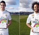 Marcelo y James, con sus trofeos del Dream Team de Brasil 2014