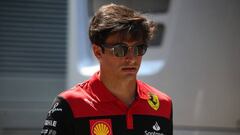 HUNGARORING, MOGYOROD, HUNGARY - 2022/07/29: Carlos Sainz of Scuderia Ferrari  looks on before free practice   ahead of the F1 Grand Prix of Hungary. (Photo by Marco Canoniero/LightRocket via Getty Images)