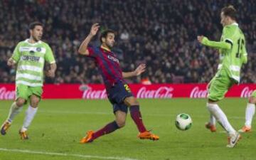Copa del Rey. Barcelona-Getafe. 3-0. Montoya en la jugada del tercer gol de Messi.