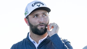 El golfista espa&ntilde;ol Jon Rahm, durante la presentaci&oacute;n del Open de Espa&ntilde;a de Golf 2021.