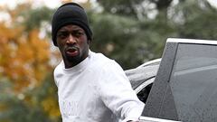 France&#039;s forward Ousmane Dembele arrives in Clairefontaine-en-Yvelines on November 12, 2018, as part of the team&#039;s preparation for the upcoming Nations League football match against the Netherlands and a friendly football match against Uruguay. 