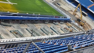 Avance de las obras del nuevo Santiago Bernabéu. 