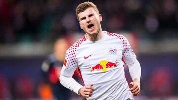 El delantero alemán del RB Leipzig, Timo Werner, durante un partido.