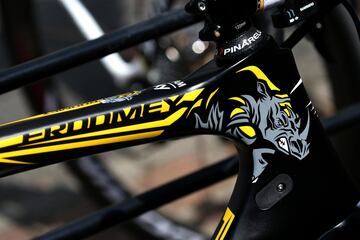 Detalle de la bicicleta de Froome