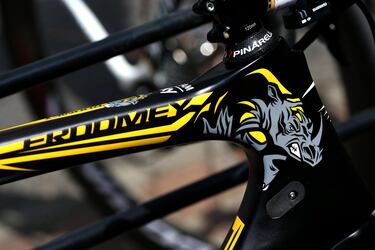 Detalle de la bicicleta de Froome