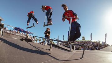 Secuencai truco scooter en el Valencia European Skate Open 2022.
