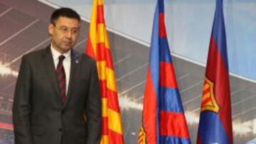 Josep María Bartomeu, cabizbajo.