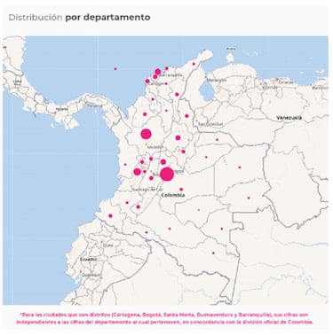 Mapa de casos y muertes por coronavirus por departamentos en Colombia: hoy, 28 de abril