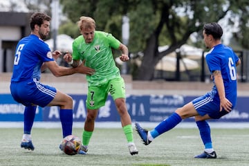 Piri, del Leganés B, durante un partido de la fase de ascenso de la pasada temporada contra Las Rozas.