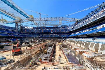 El avance de las obras del estadio Santiago Bernabéu