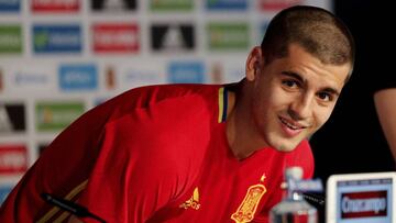 Morata en conferencia de prensa.