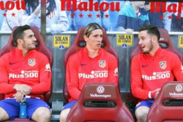 Suplentes del Atlético: Koke, Fernando Torres y Saúl.