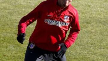 Óliver, durante un entreno.