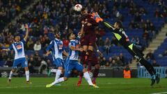 Gerard Piqu&eacute; fue silbado en el partido frente al Espanyol.