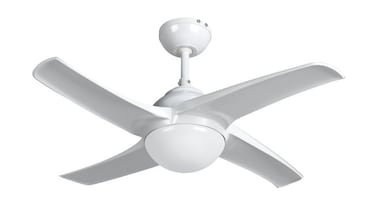 Este ventilador de techo con luz de Leroy Merlin tiene tres velocidades y mando a distancia